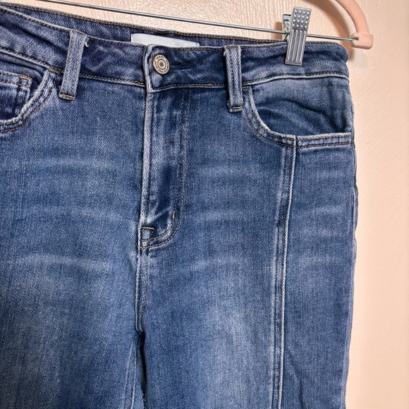 Vervet Women’s Jeans Front Slit Ankle Jean Center Seam Blue 2% Spandex Size 28 - Picture 2 of 7